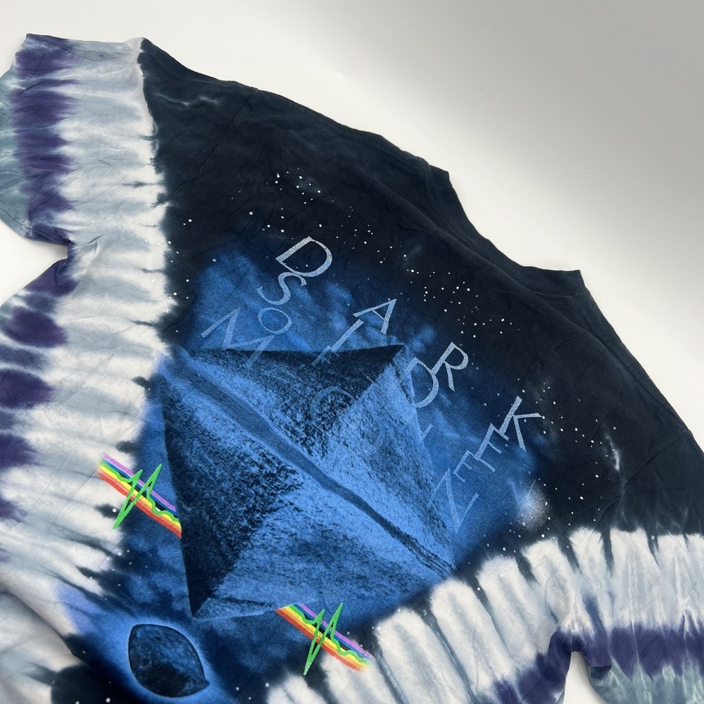 Y2K Liquid Blue Pink Floyd Tie Dye T Shirt Mens M Tour Concert Rock Band SS EUC - Picture 4 of 8